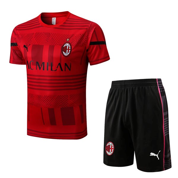 Camiseta Entrenamiento AC Milan Conjunto Completo 2022-2023 Rojo